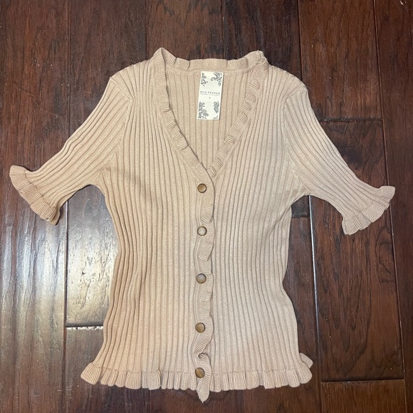 Blu Pepper Tan Blouse - Picture 1 of 3
